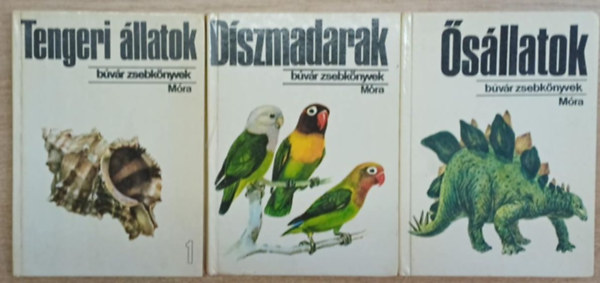 Vargha B�la, Farkas Henrik Podani J�nos - 3 db a B�v�r Zsebk�nyvek sorozatb�l: Tengeri �llatok - D�szmadarak - �s�llatok