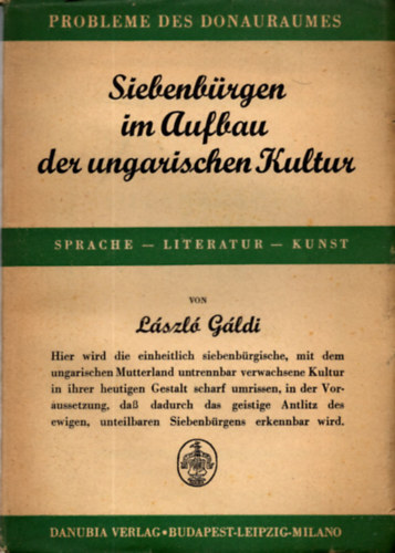 Lszl Gldi - Siebenbrgen im Aufbau der ungarischen Kultur