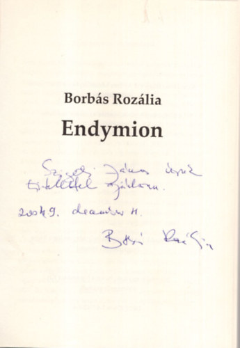 Borb�s Roz�lia - Endymion - Dedik�lt