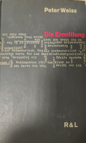 Peter Weiss - Die Ermittlung - Oratorium in 11 Ges�ngen
