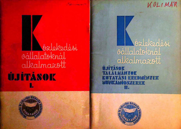 K�zleked�si v�llalatokn�l alkalmazott �j�t�sok I-II.