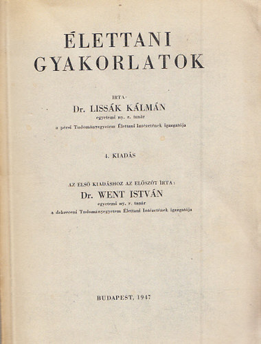 Dr.Lissk Klmn - lettani gyakorlatok