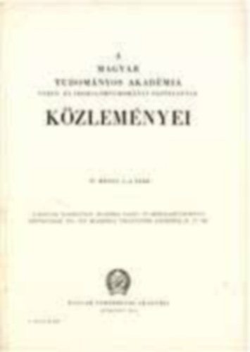 Magyar Tudom�nyos Akad�mia Nyelv-�s Irodalomtudom�nyi Oszt�ly�nak K�zlem�nyei (XIV. K�tet, 1-4. sz�m)