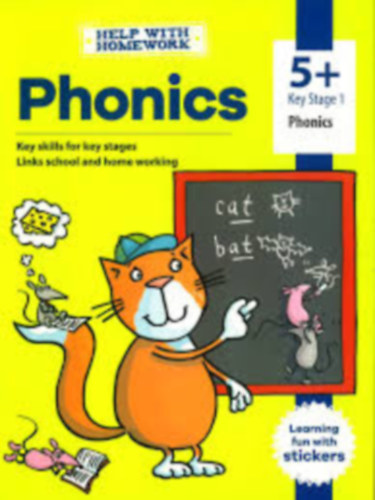Help With Homework: 5+ Phonics with stickers (Segtsg a hzi feladathoz: 5+ Fonetika matrickkal angol nyelven)