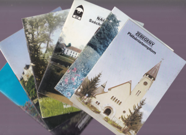 6 db. Tájak korok múzeumok füzet: Zebegény-Plébániatemplom + Nagybörzsöny + Nagycenk-Széchenyi-kastély + Nagycenk-Kastélypark +Veszprém.Várnegyed + Fehérgyarmat