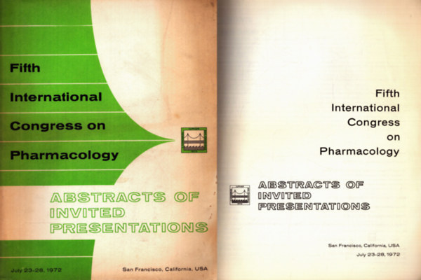 T�bb szerz� - Fifth International Congress on Pharmacology Abstracts of invited presentations 1972. July 23-28.