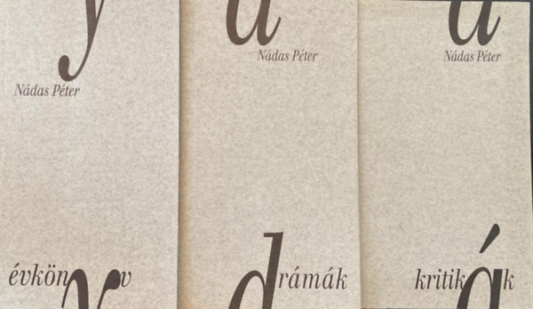 N�das P�ter - 3 db N�das P�ter k�nyv: Dr�m�k + Kritik�k + �vk�nyv