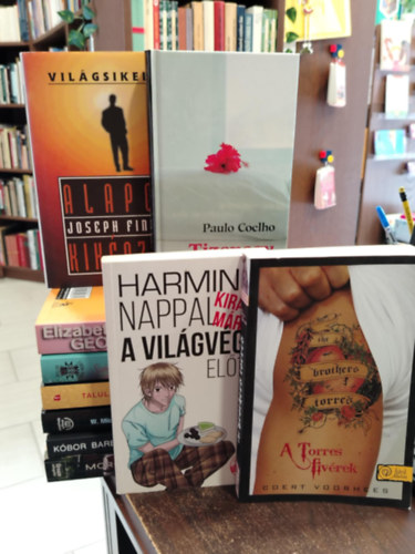 Király Márk, Morgan Matson, Joseph Finder, Coert Voorhees, Elizabeth George, Szántai Andrea, Talulah Riley, Gear, W.M.-Gear, K. O'Neil, Kóbor Barbara Paulo Coelho - KÖNYVMENTŐ AJÁNLAT, 10 DB. Szórakoztató irodalom. Tizenegy perc+ Alapos kiképzés+ Harminc nappal a világvége előtt+ A Torres fivérek+ A nagy szabadítás+ Szemenszedett szerelem+ Szerelem két felvonásban+ A tűz népe+ Az utolsó nap éj