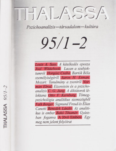 Thalassa - Pszichoanalízis - társadalom - kultúra - 95/1-2