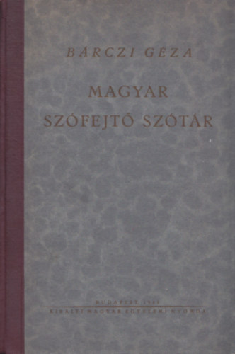 B�rczi G�za - Magyar sz�fejt� sz�t�r