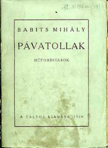 Babits Mihly - Pvatollak (mfordtsok)