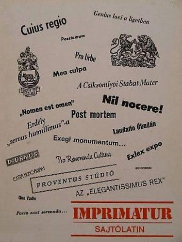 Sz�ke �gnes - Imprimatur - Sajt�latin