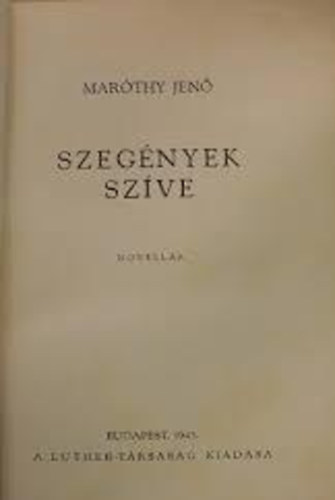 Marthy Jen - Szegnyek szve