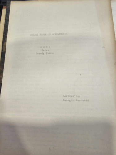 Ecsedy Ildik� - Keleti n�pek �s m�velts�gek : K�na / Jegyzet [ELTE Bels�-�zsiai Tansz�k]