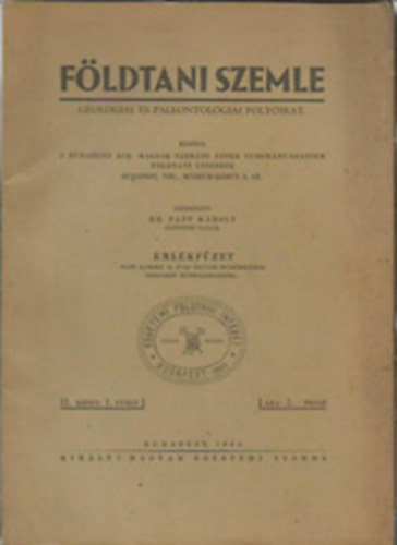 Nincs - F�ldtani Szemle eml�kf�zete