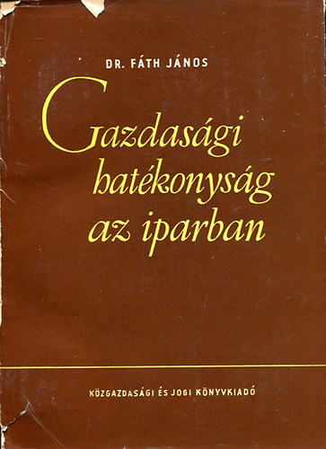 Dr. F�th J�nos - Gazdas�gi hat�konys�g az iparban