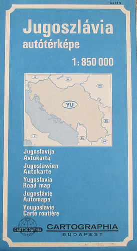 Jugoszlvia auttrkpe 1:850 000 / Road map / Autokarte