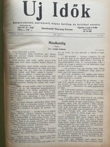Herczeg Ferenc (szerk) - Uj idők 33. évfolyam II. félév