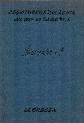 Imre Ern - Legtusprdikcik az 1989-90. Tanvre.