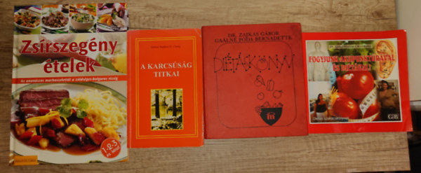 Dr. Stephen D. dr. Chang, Dr. Giller Myriam Zajkás G.-Gaálné Póda B. - 4 diétáskönyv csomagban: Diétáskönyv, A karcsúság titkai, Fogyjunk akupunktúrával és diétával, Zsírszegény ételek