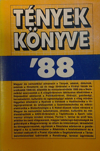 Baló Gy.-Lipovecz I. \ (szerk.) - Tények könyve '88