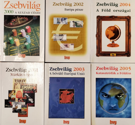 6 db Zsebvilág könyv (2000-2005)