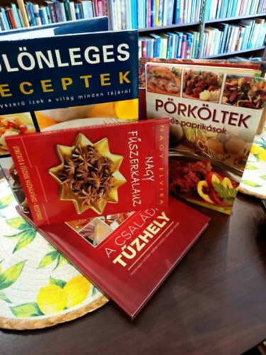 Piri István, Nagy Elvira Lévay Gizella (szerk.) - Gasztronómia könyvcsomag 4 darabos: Különleges receptek, A családi tűzhely, Pörköltek és paprikások, Nagy fűszerkalauz