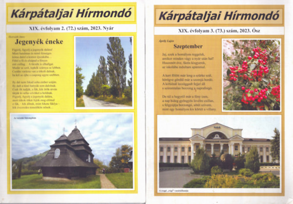 Fzesi Magda  (fszerk.) - Krptaljai Hrmond XIX. vfolyam 2 szm:  2. (72.) szm 2023. nyr + 3. (73.) szm 2023. sz