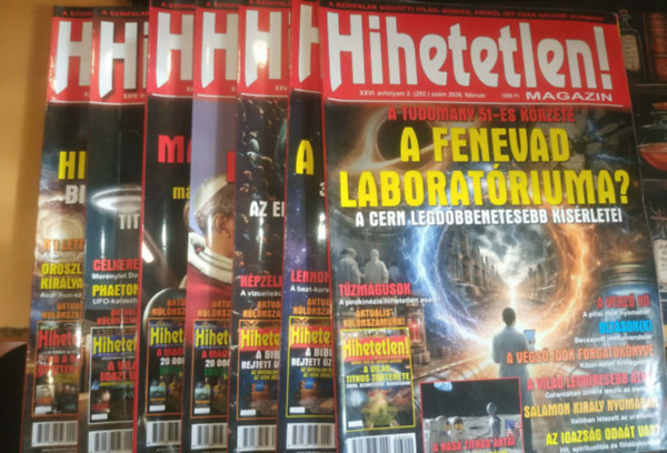7 db Hihetetlen magazin lapszám: 274, 279, 282, 284, 288, 289, 292