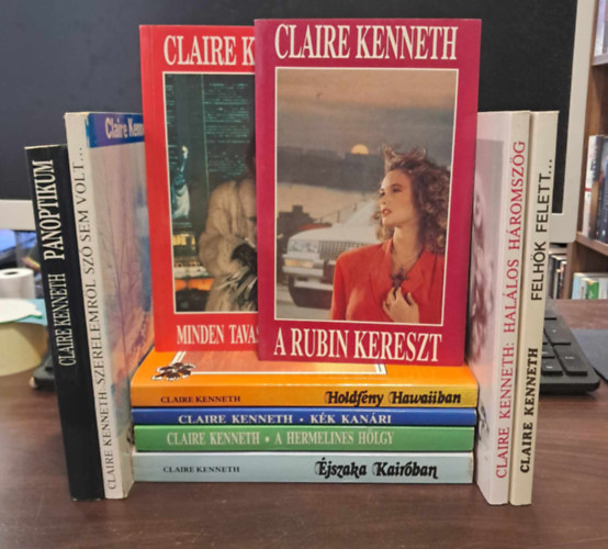 Claire Kenneth - 10 db-os Claire Kenneth KNYVMENT AJNLAT: Minden tavasz vgetr..., jszaka Kairban, A hermelines hlgy, Kk kanri, Holdfny Hawaiiban, A rubin kereszt, Panoptikum, Felhk felett..., Szerelemrl sz sem volt...,Hallos hromszg