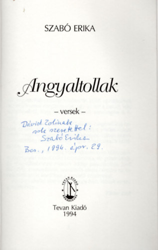 Szab� Erika - Angyaltollak- dedik�lt