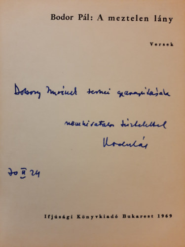 Bodor Pál - A meztelen lány