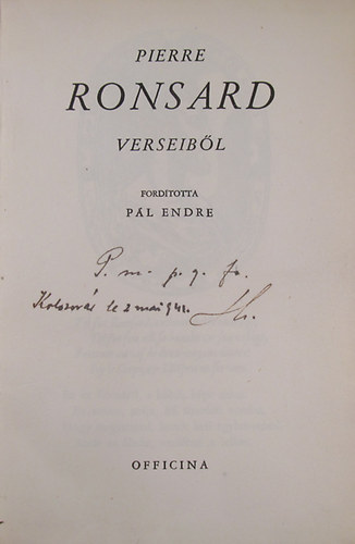 Pierre Ronsard - Pierre Ronsard verseibl