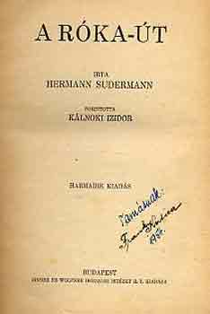 Hermann Sudermann - A r�ka-�t
