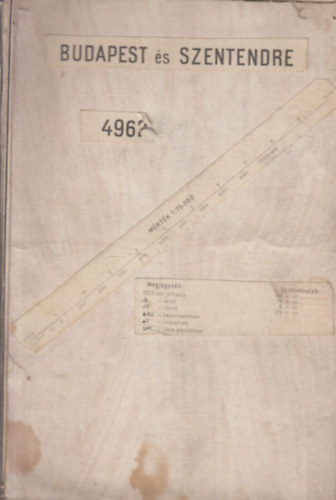 Budapest �s Szentendre t�rk�p (4962)- 1:75.000