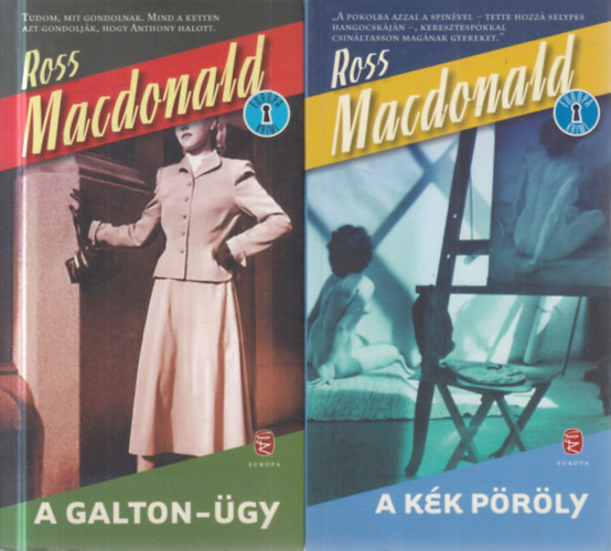 Ross MacDonald - 2 db. Európa krimi (A Galton-ügy + A kék pöröly)