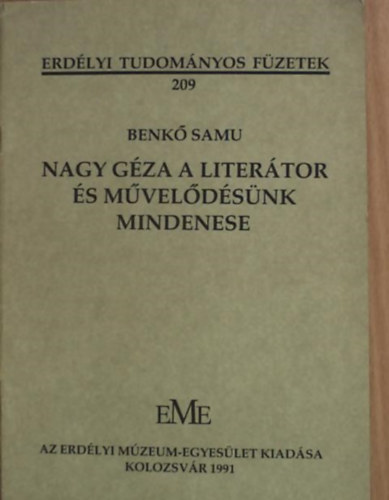 Benk Samu - Nagy Gza a litertor s mveldsnk mindenese