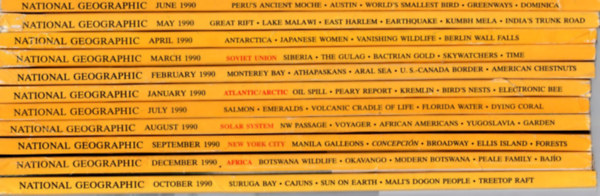 Gilbert M. Grosvenor - National Geographic: 1990. Vol. 177, No. 1,2,3,4,5,6, Vol. 178, No. 1,2,3,4,6.