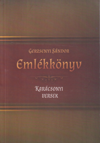 Gerzsenyi Sndor - Emlkknyv - Karcsonyi versek