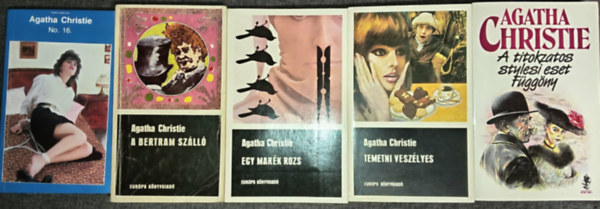 Agatha Christie - Agatha Christie k�nyvcsomag (6 m� 5 k�tetben): A itokzatos Stylesi eset - F�gg�ny / Temetni vesz�lyes / Egy mar�k rozs / A bertram sz�ll� / No. 16.