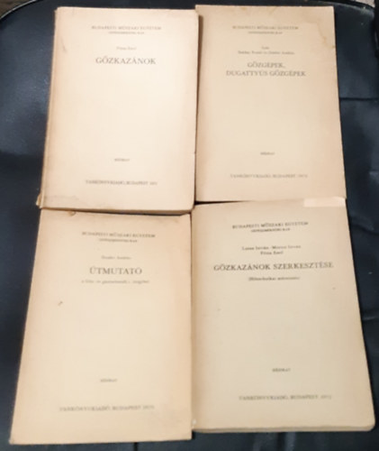 Luzsa I.- M�ricz I.- P�tsa E. - Sz�day Rezs� - Donk� Andr�s - G�zkaz�nok szerkeszt�se (h�technikai m�retez�s) + G�zkaz�nok + G�zg�pek, dugatty�s g�zg�pek + �tmutat� a G�z- �s g�zturbin�k c. t�rgyb�l