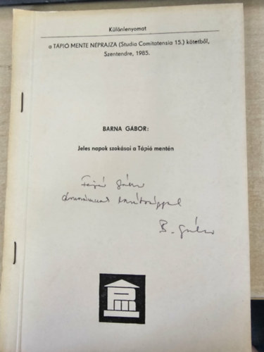 Barna G�bor - Jeles napok szok�sai a T�pi� ment�n (Dedik�lt)