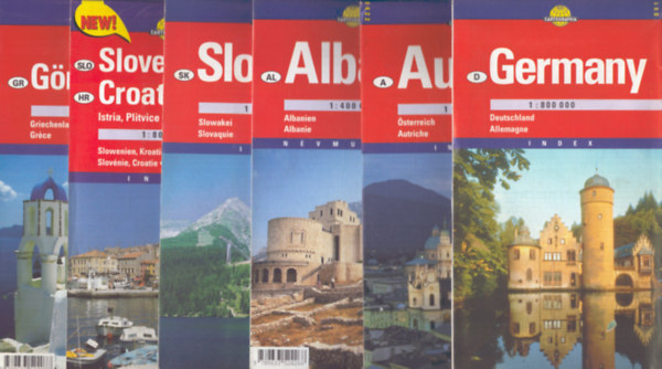 T�bb szerkeszt� - 6 db t�rk�p egy�tt: Szlov�kia - Szlov�nia/Horv�torsz�g - G�r�gorsz�g - N�metorsz�g - Ausztria - Alb�nia