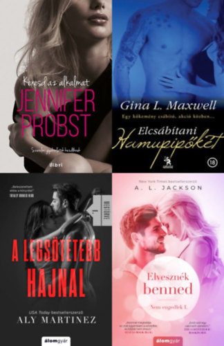 Aly Martinez, Jennifer Probst, Gina L. Maxwell A.L. Jackson - 4 db erotikus - romantikus regény: Elvesznék benned + A legsötétebb hajnal + Keresd az alkalmat! + Elcsábítani Hamupipőkét