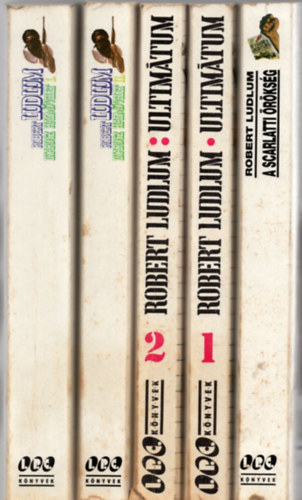 Robert Ludlum - 5 db Robert Ludlum könyv (3mű 5 kötetben) : A scarlatti örökség +Ikarusz hadművelet I-II. +Ultimátum I-II.