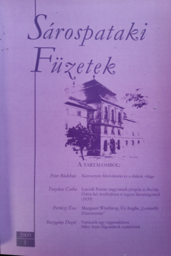 Sárospataki füzetek 2009/1