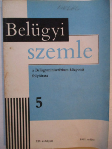 Bel�gyi szemle 1981/5. m�jus