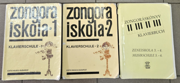 Komjthy-Herndi-Inselt-Kassai szerk: Fantn-Herndi-Komjthy-Mth - 3 kotta zongoratanulshoz: Zongoraiskola - Klavierschule I-II. +Zongorsknyv - Klavierbuch 3.-4.