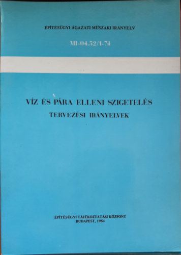 Beleznay G�za - V�z �s p�ra elleni szigetel�s - tervez�si ir�nyelvek