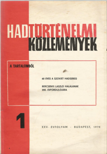 Hadtrtnelmi Kzlemnyek 1978/1.